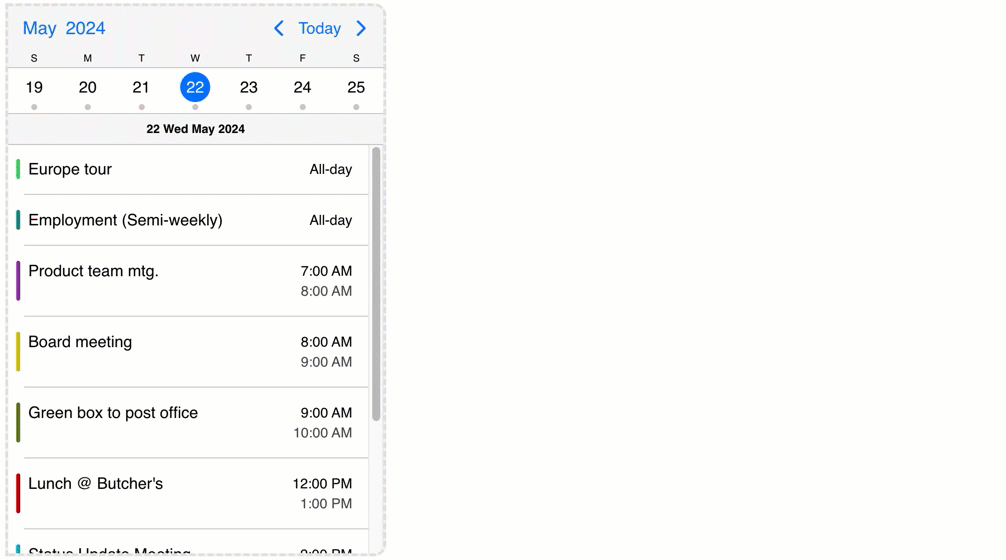 Event Calendar responsive behavior
