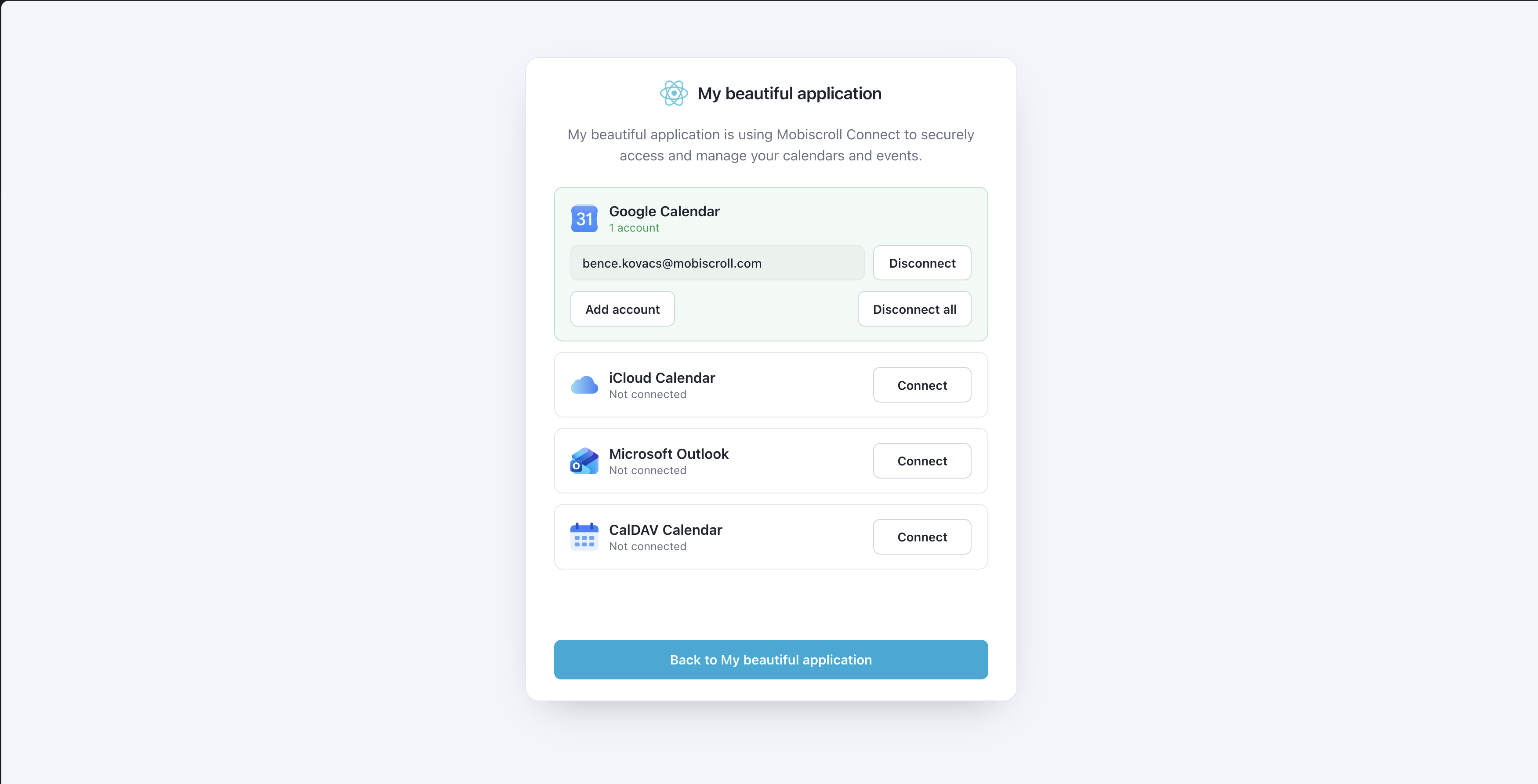 Connect authorization screen with branding enabled